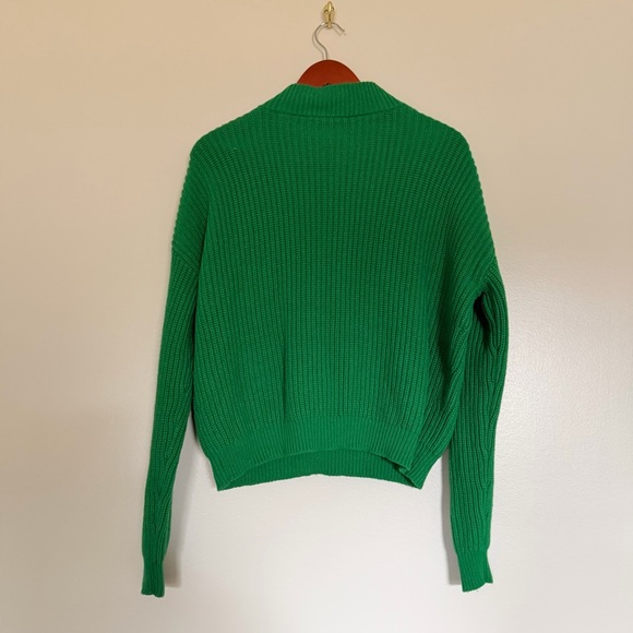 SEZANE Lucas Sweater Vert Green Size Medium M - Picture 6 of 15